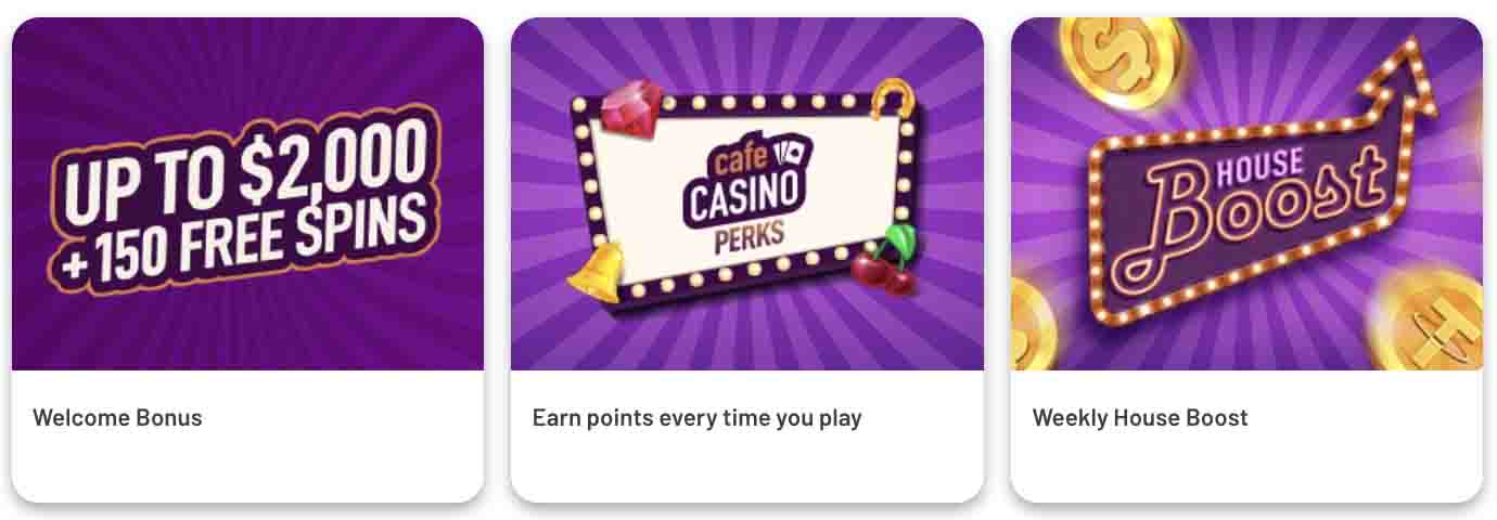 Cafe Casino bonuses